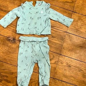 LOT of 3 matching sets, Baby Gap, Size 6-12 mo, Pink/Teal/Mustard